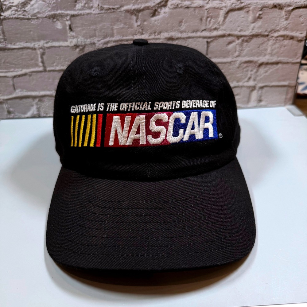 Vintage Gatorade NASCAR Hat Cap Black Strapback Is It In You? Embroidered Racing